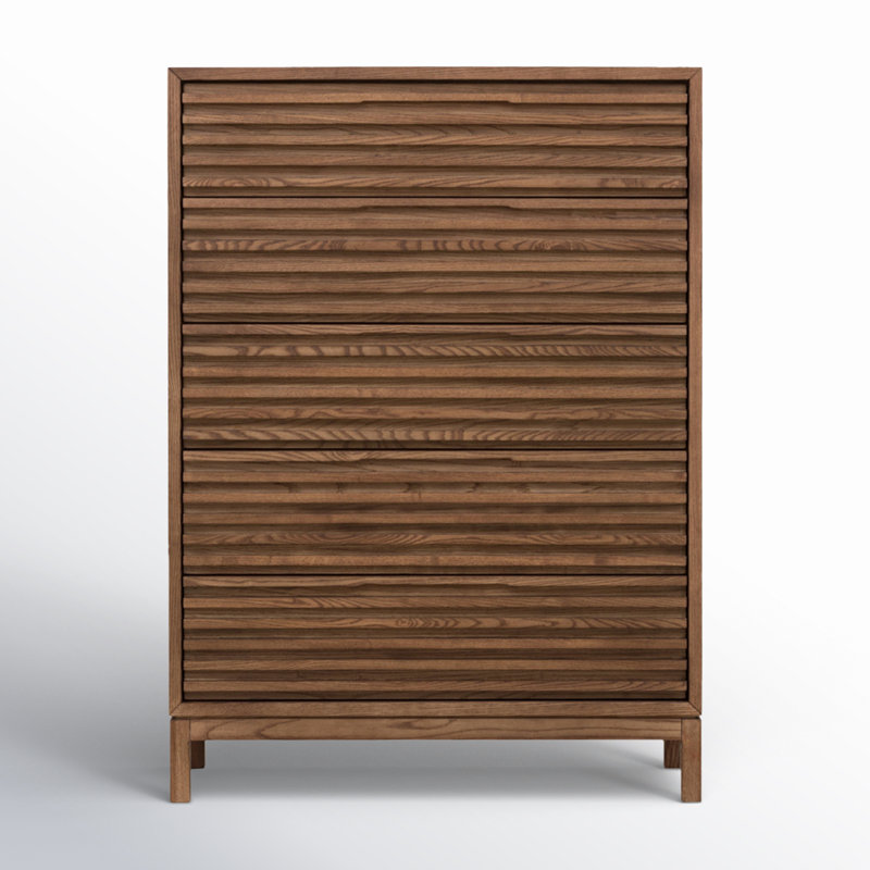Finnian 38'' W 5 - Drawer Dresser, Walnut