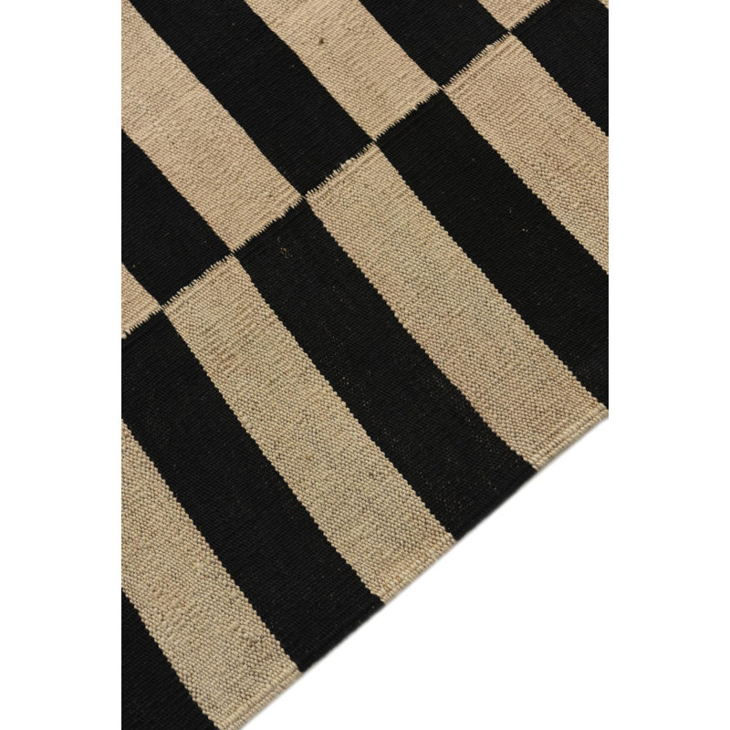 Tapis noir et blanc 3 x 4 Parrett