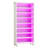 28.35" White 8-Tier Shoe Storage Cabinet With LED Light Strip