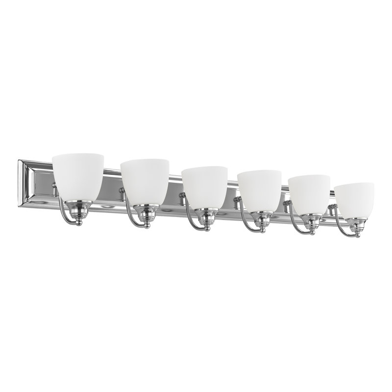 Éclairage de salle de bain à intensité variable 6 lumières Macquarie, Chrome poli