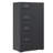 53'' Locking Metal Office Storage Cabinet with 4 Drawers & Adjustable Shelf, Matte Black-1695534688