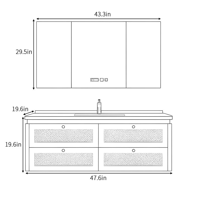 Chinese high-end retro bathroom cabinet