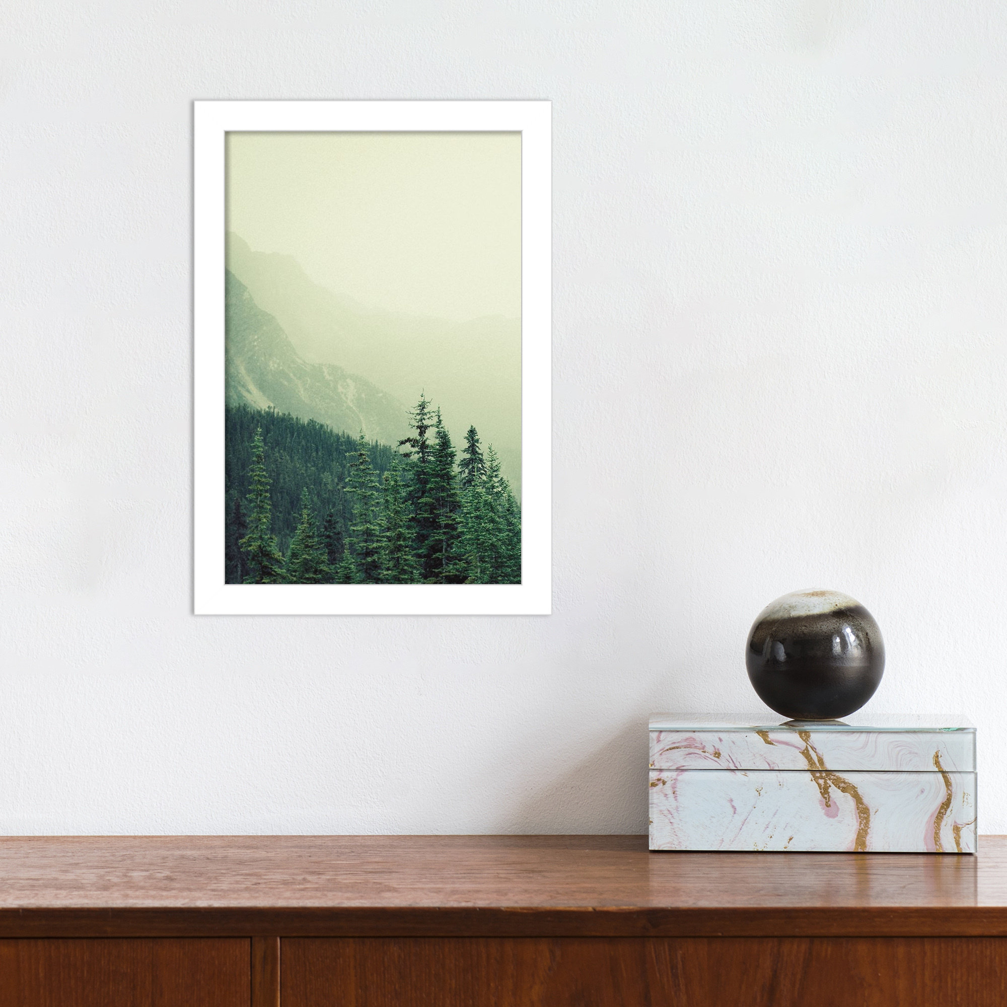 Rocky Mountain by Lynann Colligan, White, 13" H x 9" W x 1" D