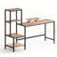 Bureau CPU avec support pour moniteur, bureau d'ordinateur, tablette réversible à 4 niveaux, bureau d'écriture industriel