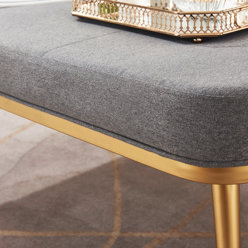 Myung Upholstered Ottoman, Gray