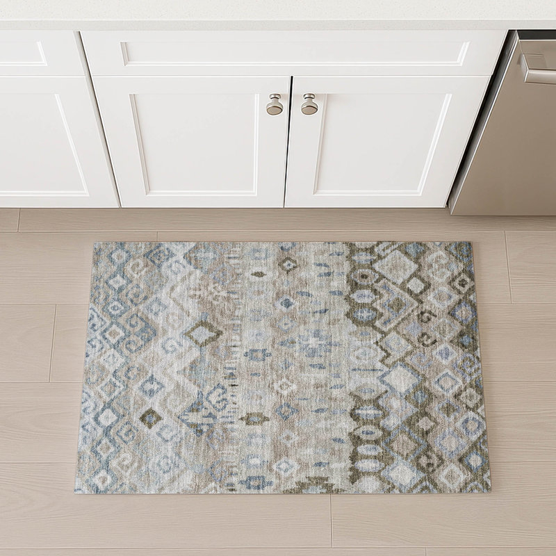 Machine Washable Indoor/Outdoor Chantille ACN2303 Casual Rug, Rectangle 1'8" x 2'6"