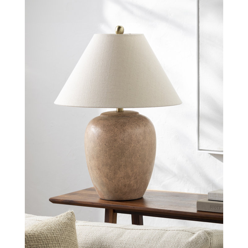 Lampe de table en céramique Eustacia, Brun délavé