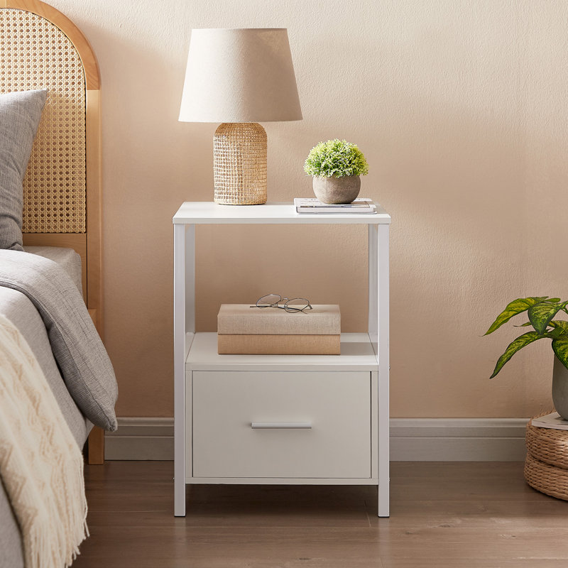 Kempst 15.7'' W Nightstand, White