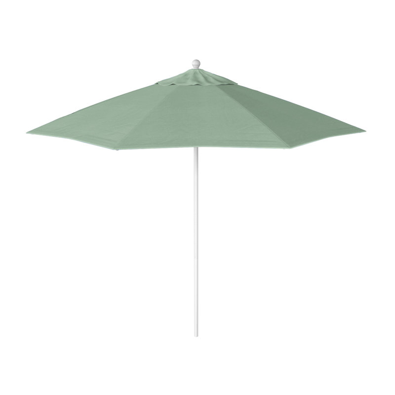 Parasol de marché octogonal 9 pi Willa, Tissage uni Sunbrella® palette brume, Matted White