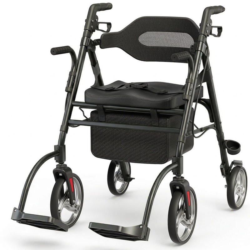 2 In 1 Rollator Walker, Black