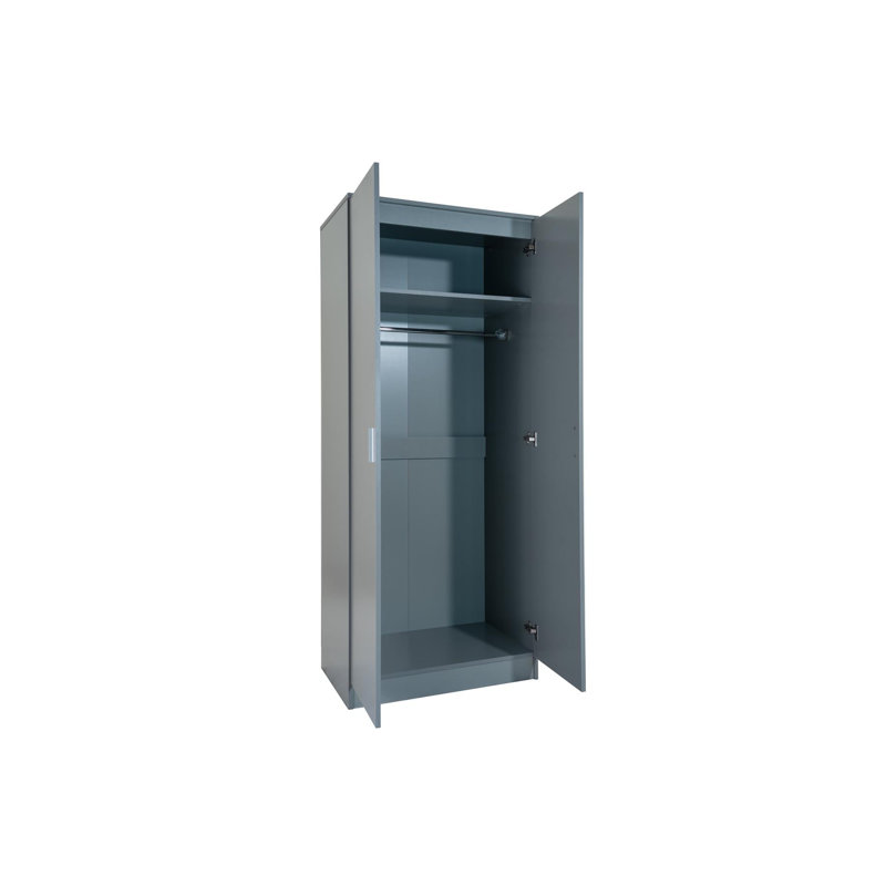 Deanda 2 Door Wardrobe, Light Grey