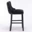 Upholstered Counter Stool with Solid Wood Frame-516169248