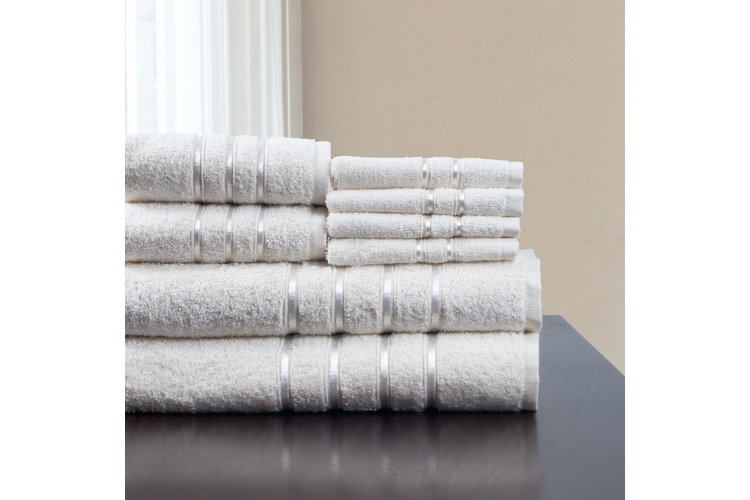 8 Piece 100% Cotton Towel Set