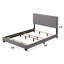Lit en tissu gris clair Leandros