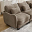 Canapé modulaire 70,8 po Curve Design avec repose-pieds mobile et 2 coussins décoratifs-312441964-312441961