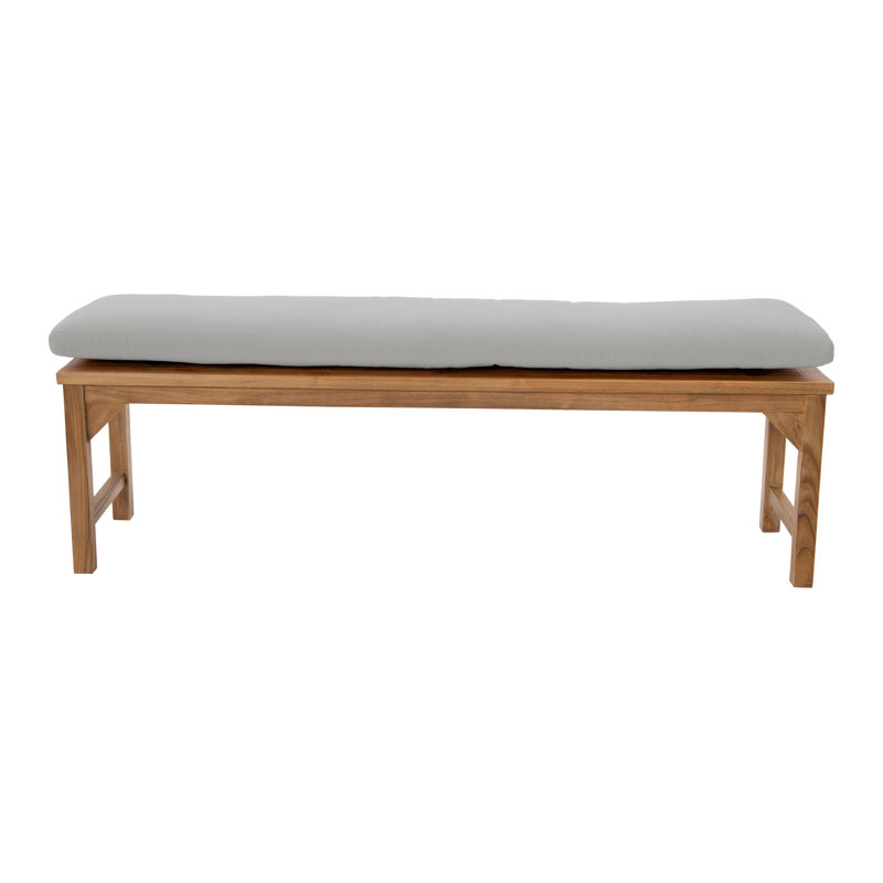 Banc de jardin en teck Velay, H 18 po x l 72 po x P 15,25 po, Granite