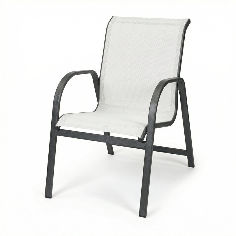 Chaise avec accoudoirs, Harnais blanc / anthracite
