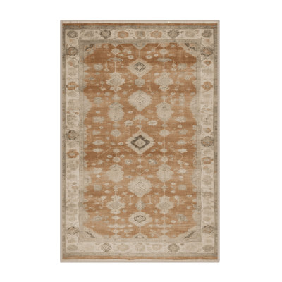 Machine Washable Overdyed Brown Area Rug