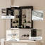 30'' H Recessed Or Surface Wall Mounted LED Mirror Cabinet With Mirror And Adjustable Shelves,Black Frame-1673002030-1673002031
