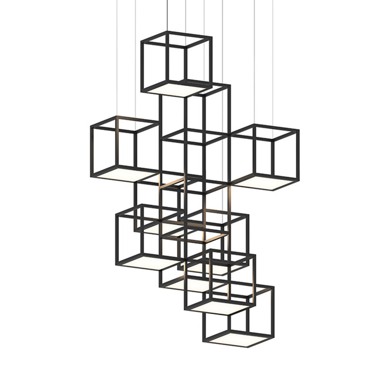 Cubix 9 - Light LED Chandelier