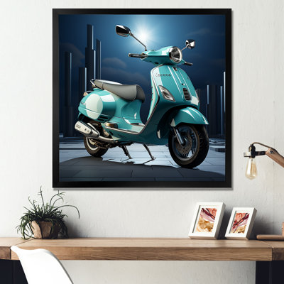 Scooter rétro sur toile