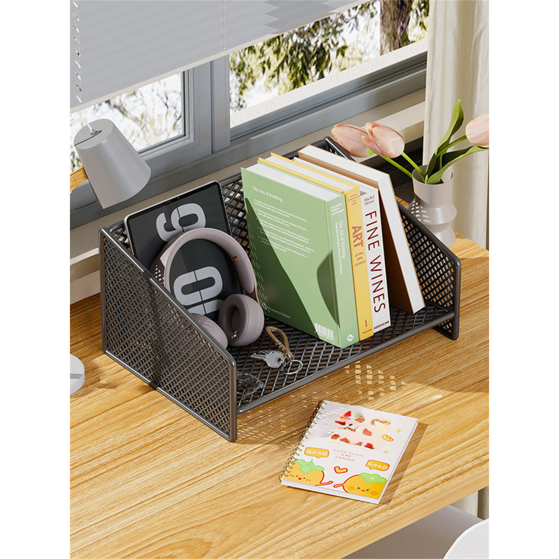 Desktop Organizer Shelf, Multi-Layer Storage Rack, Black