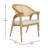 Aayah Commercial Grade Cane Rattan Dining Chair with Padded Seat and Solid Wood Frame-92665023