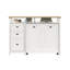 Crédence avec bureau, finition blanche