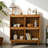 Creative Simple Wood + Glass Door Storage Cabinet Accent Cabinet