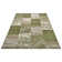 Designer velor rug Bloques in green and cream