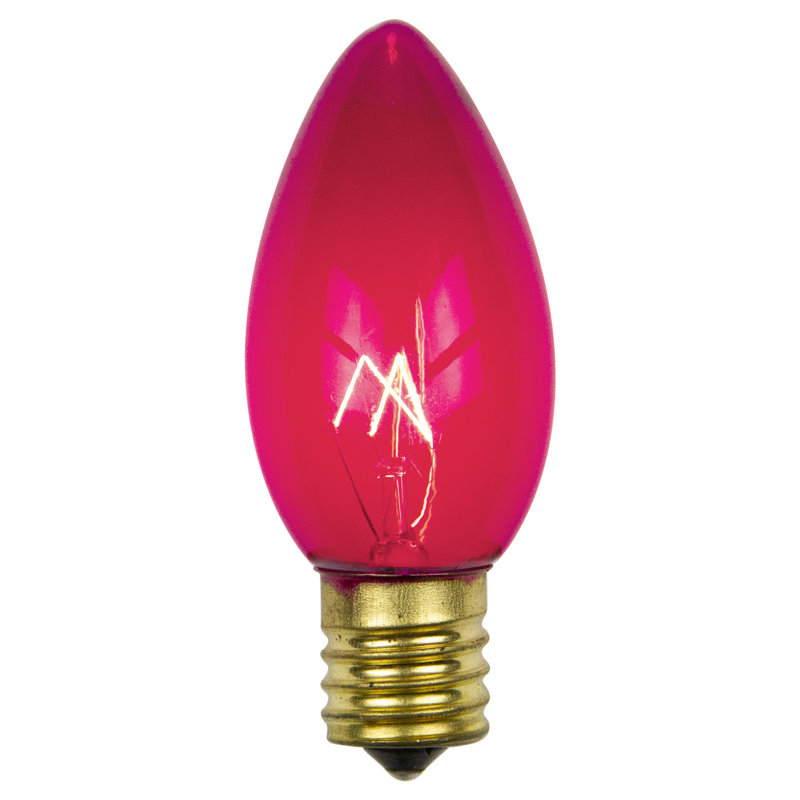 Ampoules de remplacement transparentes pour Noël C9, H 4 po x l 6 po x P 6 po, Rose