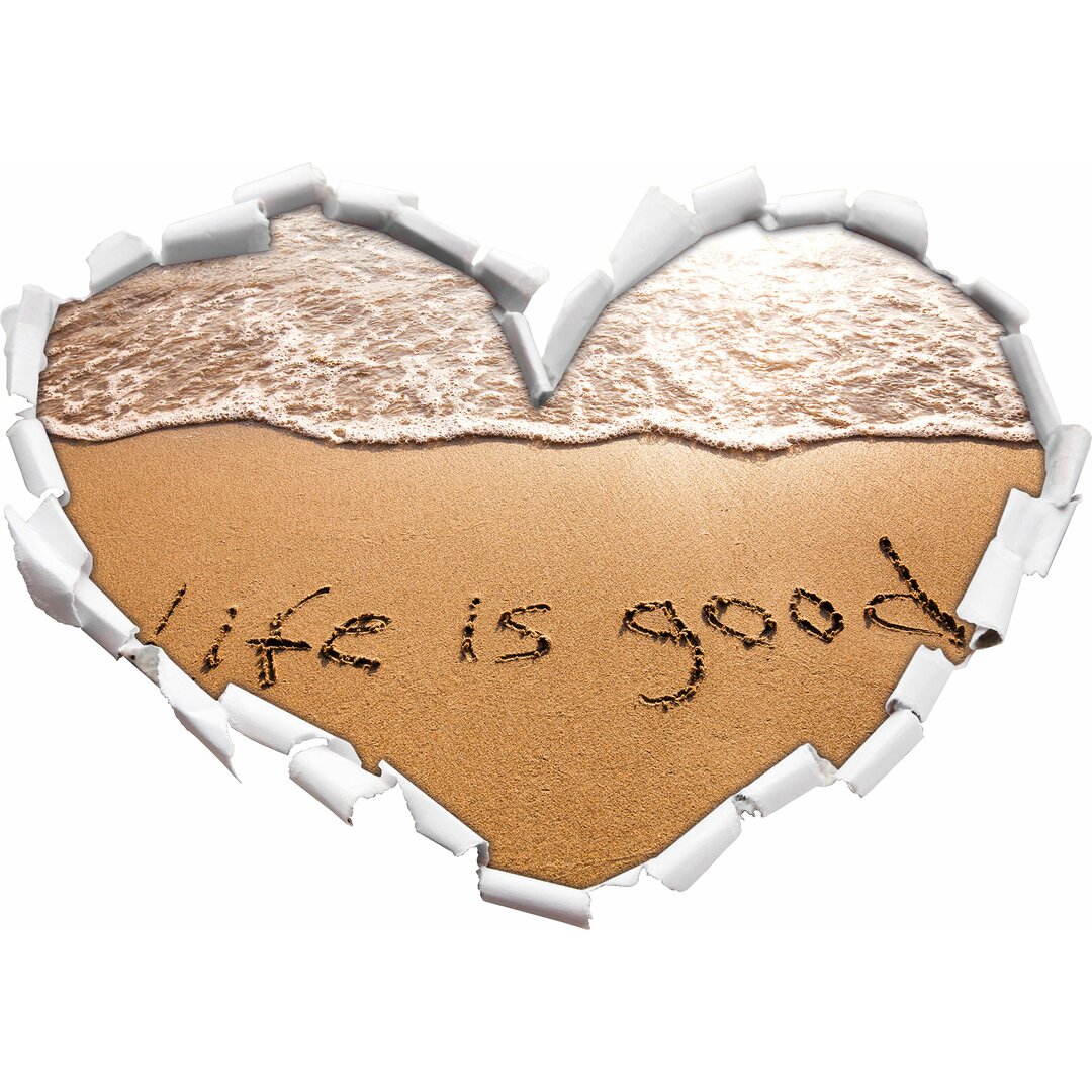 Wandtattoo Schrift im Sand Life is good