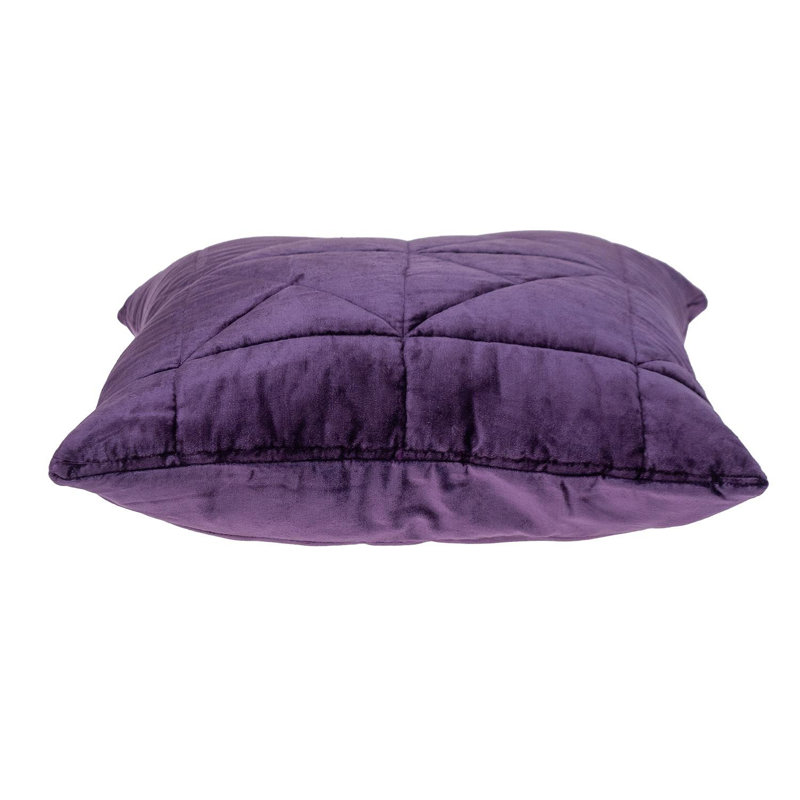 Insert de coussin réversible Ajiana, Velours mauve à gros points géométriques mauve