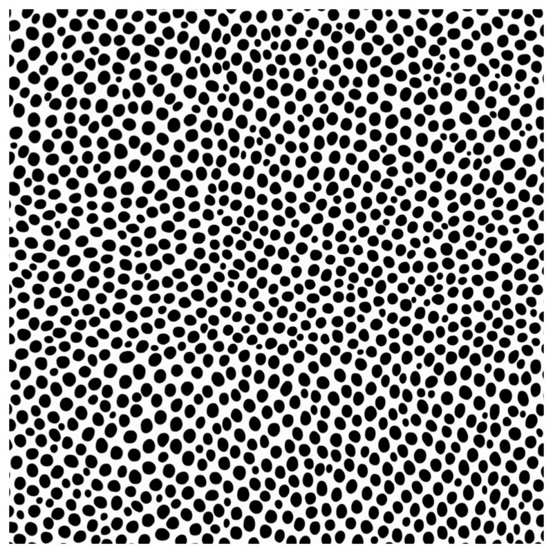 Tapis de bain noir à pois, L 24 po x L 17 po
