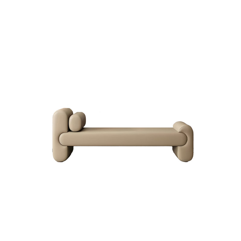 Banc de rangement Syniya, Beige, H 25,59 po x l 59,05 po x P 17,71 po