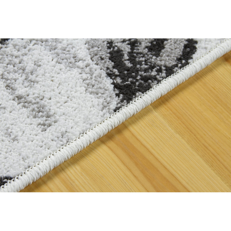 Tapis rose à motif floral Alderete, Rectangle 8 pi x 10 pi