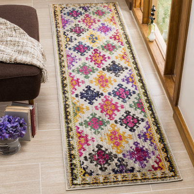 Nistler Area Rug In Purple & Yellow