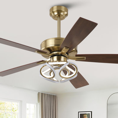 Chantalle 5-Blade Dimmable Integrated LED Ceiling Fan