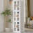 White 3-Tier Corner Storage Bins Stackable Multipurpose Storage Organiser Cabinet