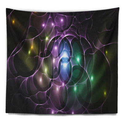 Tapisserie cercles multicolores avec cercles d’espace
