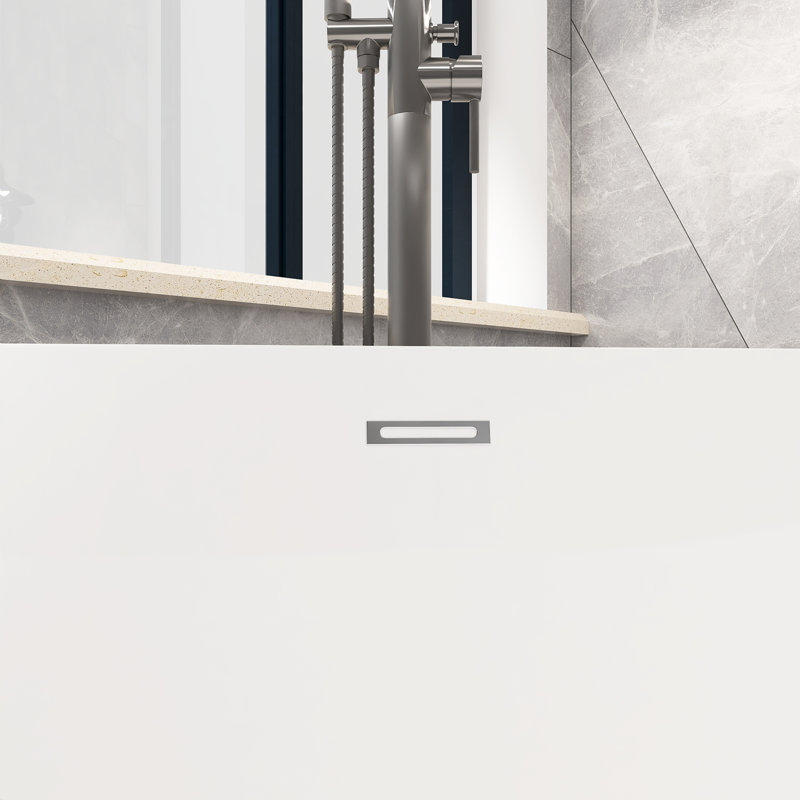 59'' x 31.1'' Soaking Acrylic Bathtub