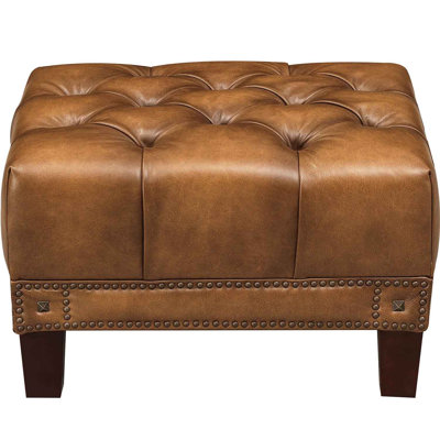 Picadilly 100% Top Grain Leather Ottoman