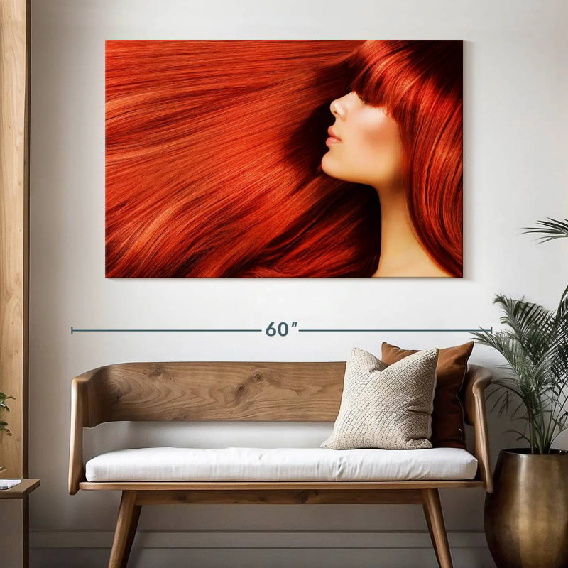 Longs cheveux roux Shuttleworth, H 34 po x l 51 po