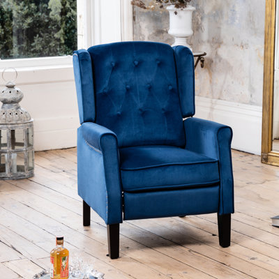 Ailith 70cm Wide Velvet Wing Chair Recliner