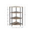 Étagère d'angle à 4 niveaux, étagère autoportante avec bibliothèque, petite étagère pour plante, salon, bureau personnel, cuisine, petit espace