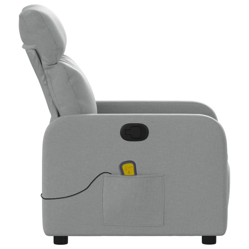  Fauteuil de massage inclinable gris clair, Gris