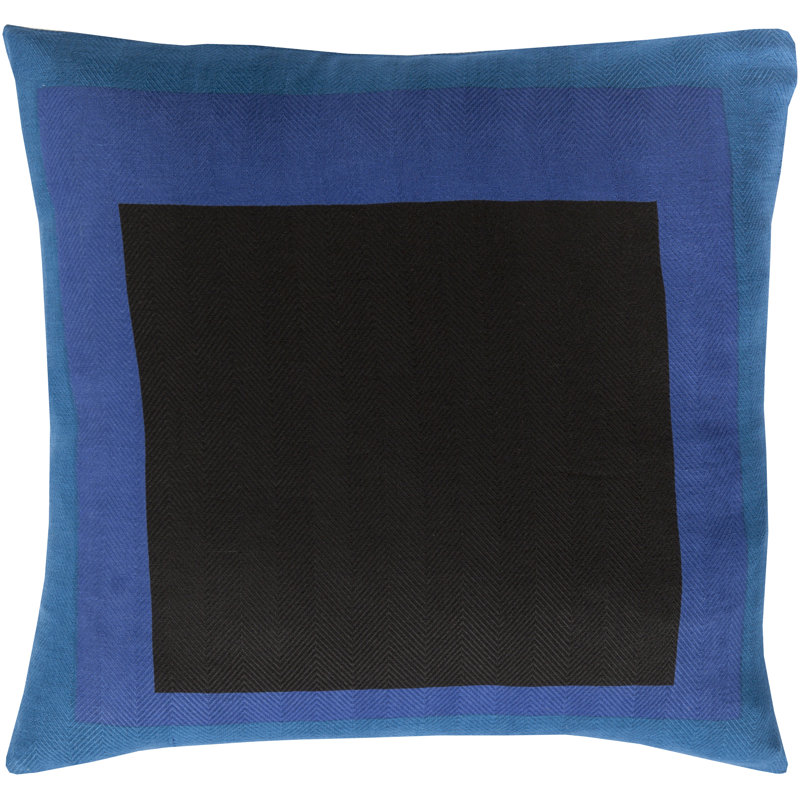 Ii Cotton Throw Pillow, Down, 22" H x 22" W x 4" D, Cobalt