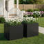 Boîte à fleurs rectangulaire en métal avec trous de drainage Dees-1397962101-1405510505