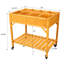 Mobile Raised Wood Planter With Utility Shelf: For Herbs, Veggies, Flowers, Lockable Wheels And Drainage Elevated For A Beautiful Productive Garden: Wheels, Storage Shelf Good Function
