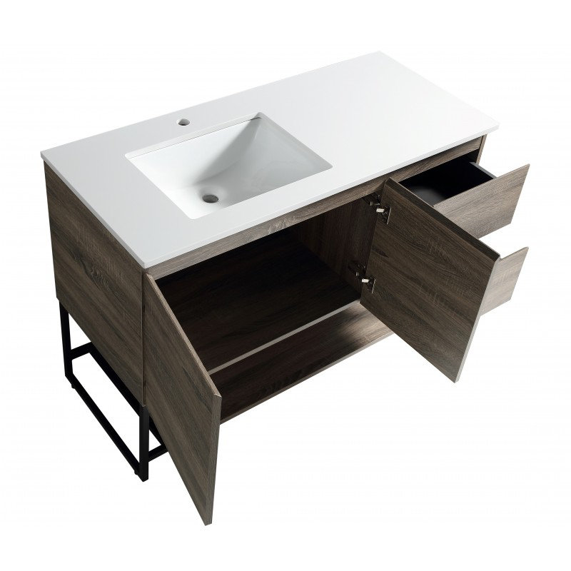 Ensemble de meuble-lavabo simple 47 po, Forêt / noir